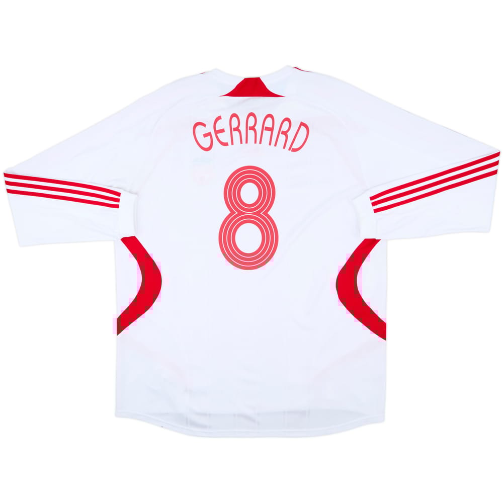 2007-08 Liverpool Away L/S Shirt Gerrard #8 - 8/10 - (XXL)