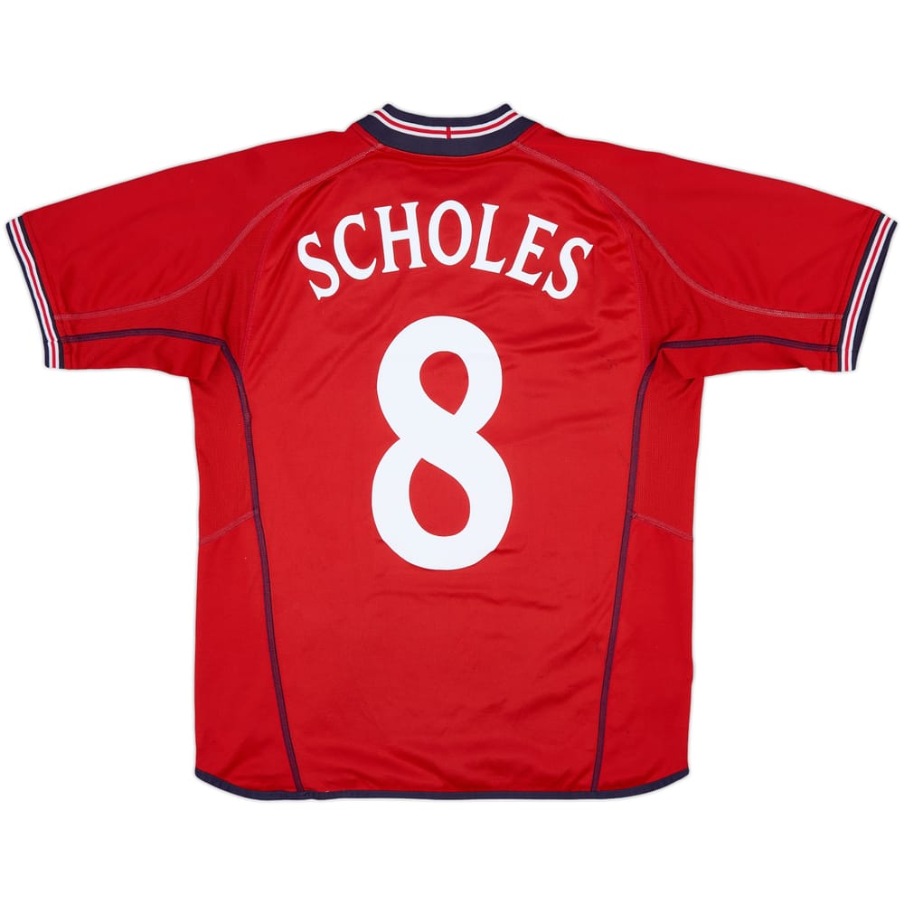 2002-04 England Away Shirt Scholes #8 - 5/10 - (S)