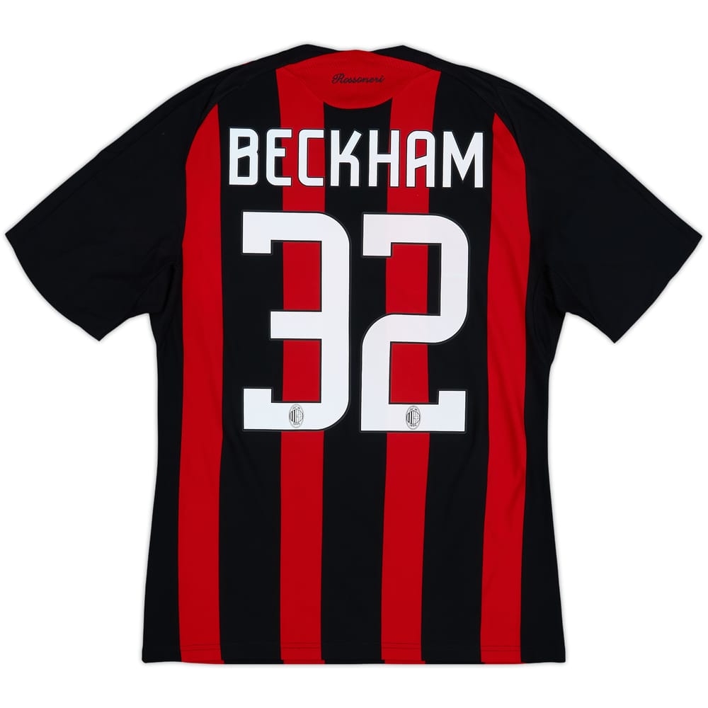 2008-09 AC Milan Home Shirt Beckham #32 - 5/10 - (S)