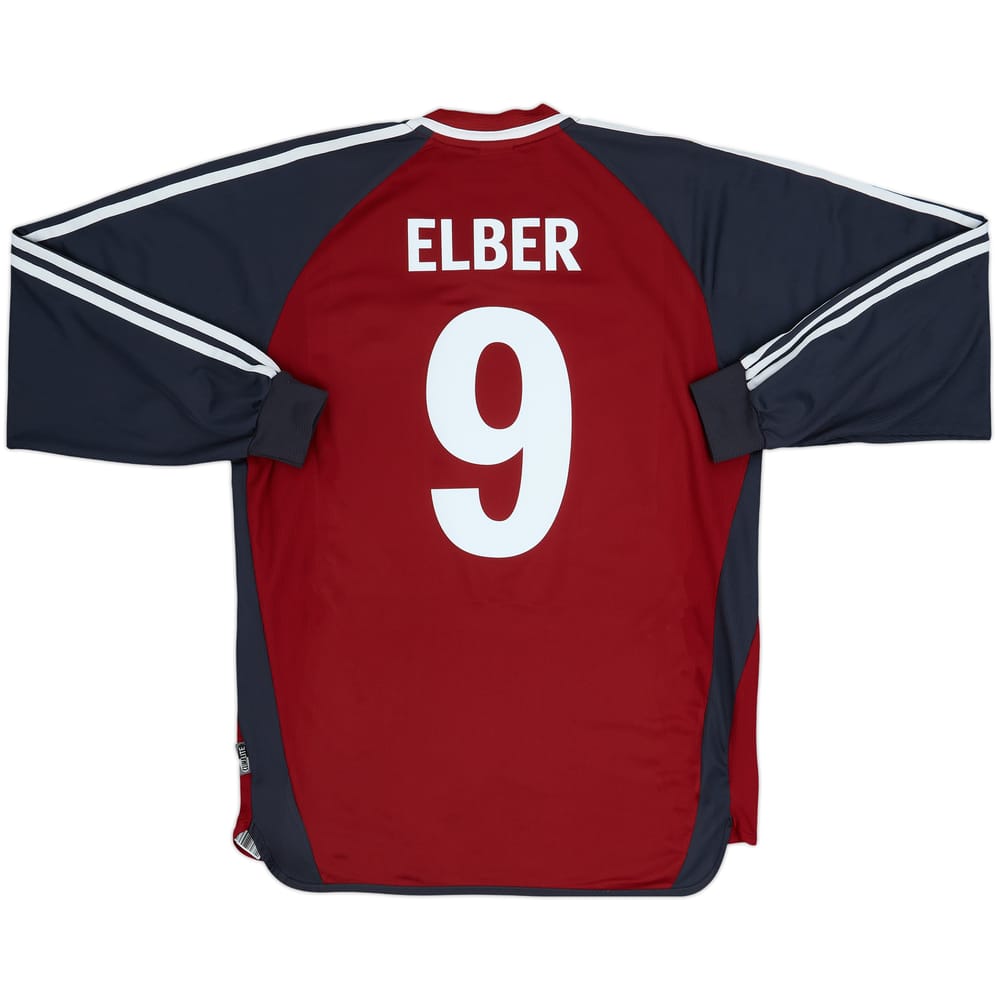 2001-02 Bayern Munich Version joueur Domicile Maillot manches longues Elber #9 - 6/10 - (M)