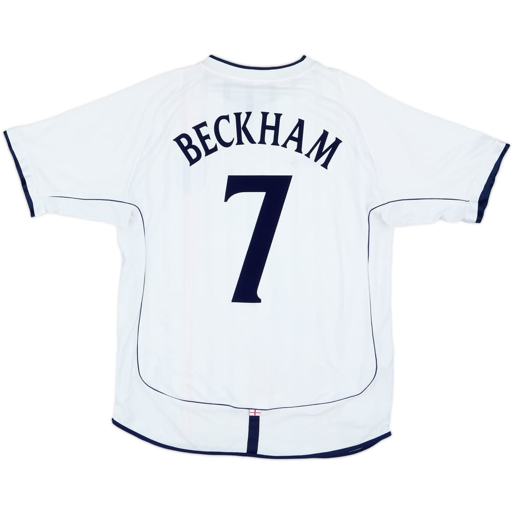 2001-03 Inglaterra Camiseta Local Beckham #7 - 5/10 - (XL)