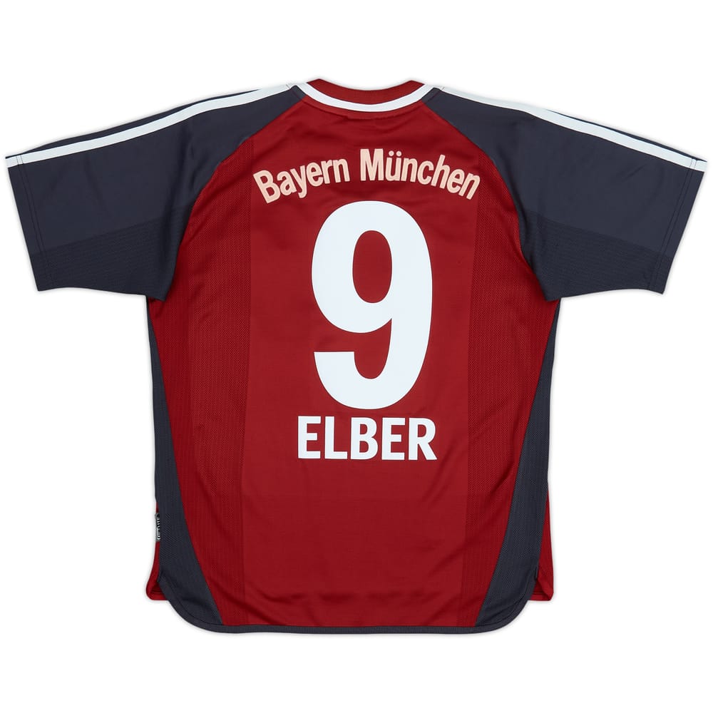 2001-02 Bayern Munich Home Shirt Elber #9 - 7/10 - (XL.Boys)