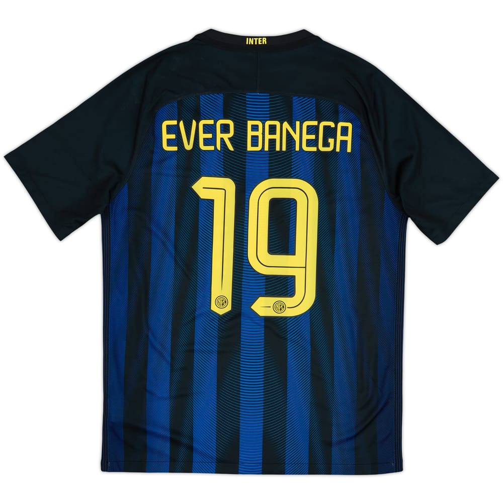 2016-17 Inter Milan Home Shirt Ever Banega #19 - 9/10 - (M)