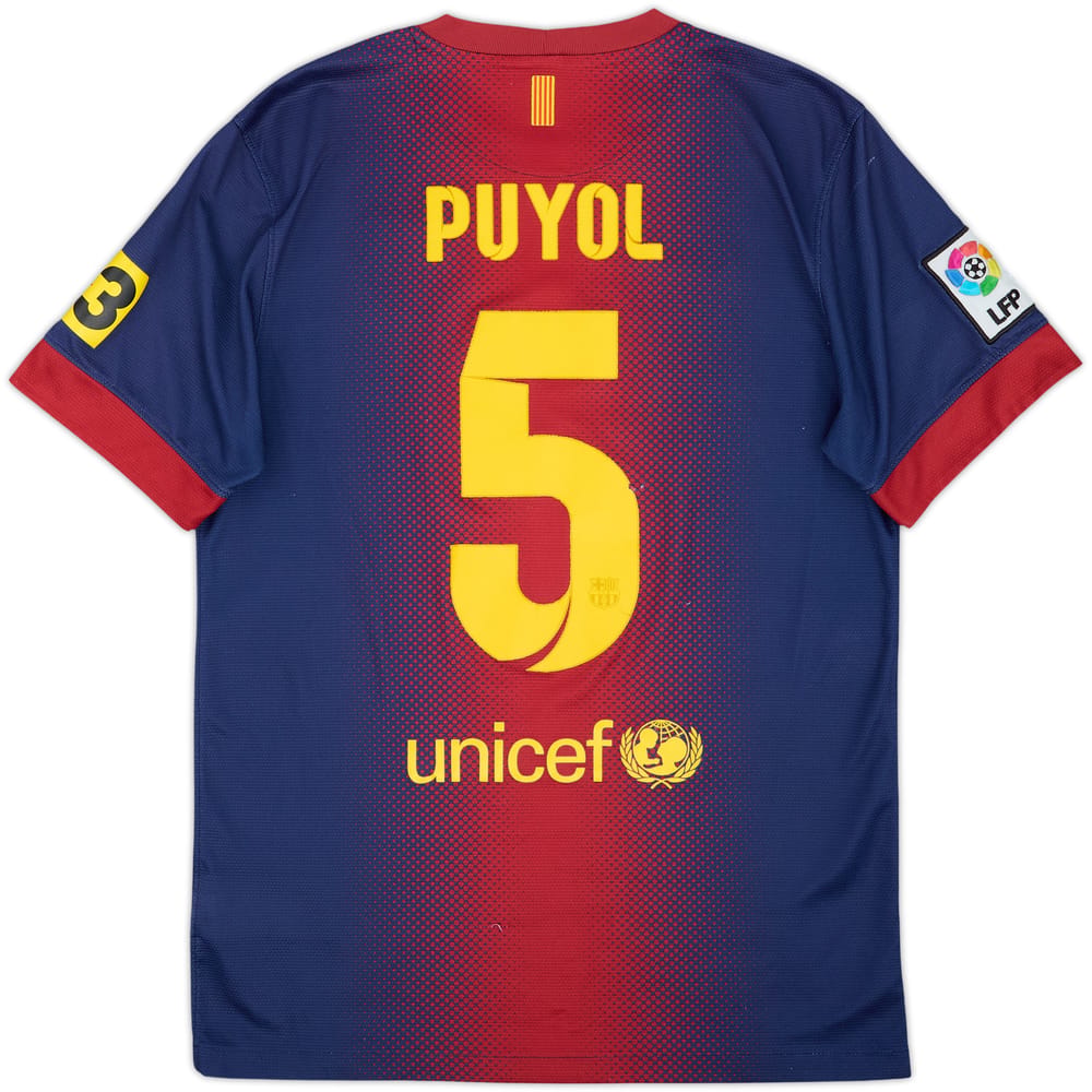 2012-13 Barcelona Home Shirt Puyol #5 - 6/10 - (S)