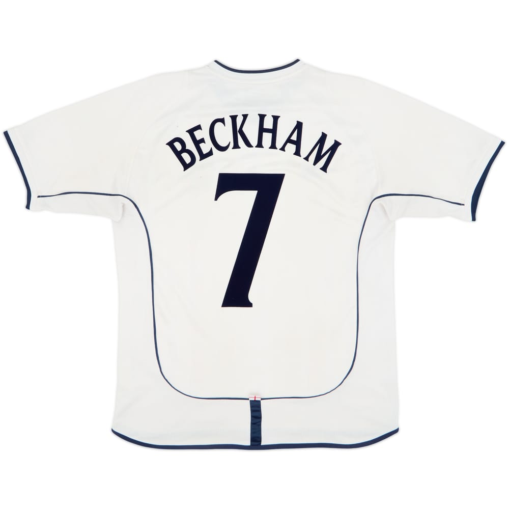 2001-03 England Home Shirt Beckham #7 - 4/10 - (M)