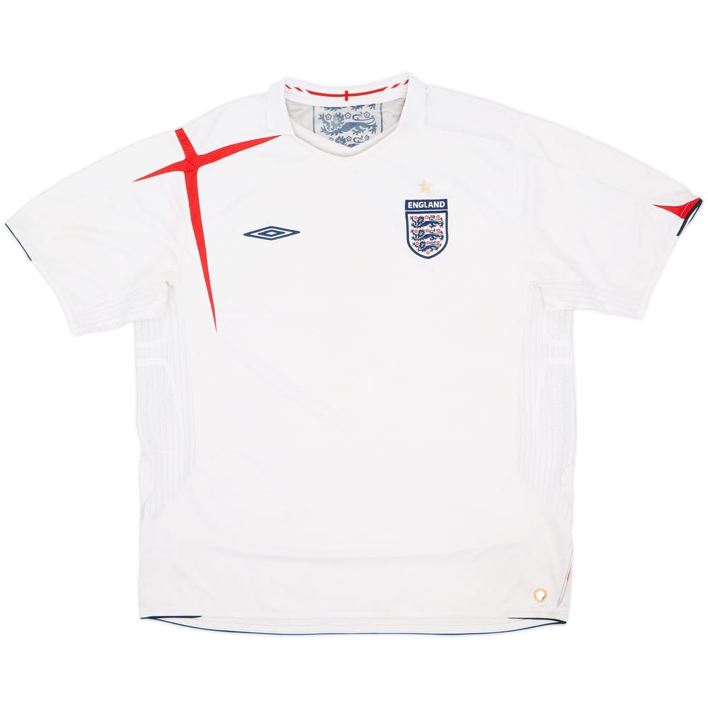 2005-07 England Home Shirt - 5/10 - (XXL)