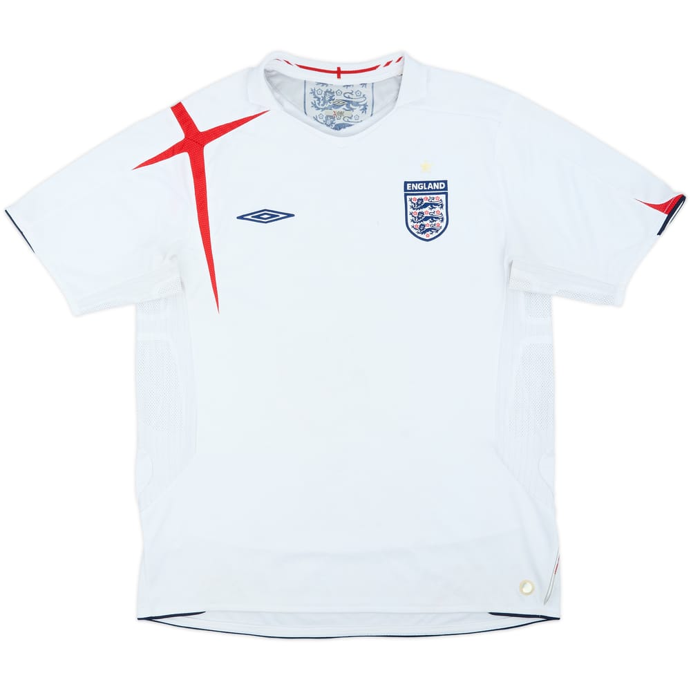 2005-07 England Home Shirt - 5/10 - (XL)