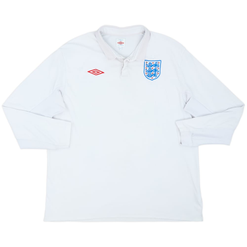 2009-10 England Home L/S Shirt - 5/10 - (XXL)