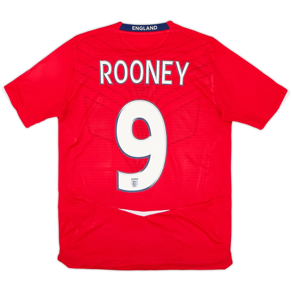 Camiseta de visitante de Inglaterra 2008-10 Rooney #9 - 8/10 - (XL.Niños)