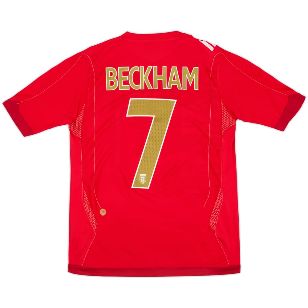 2006-08 England Away Shirt Beckham #7 - 5/10 - (S)
