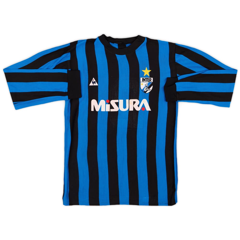 1986-88 Inter Milan Home L/S Shirt #2 - 4/10 - (L. Boys)
