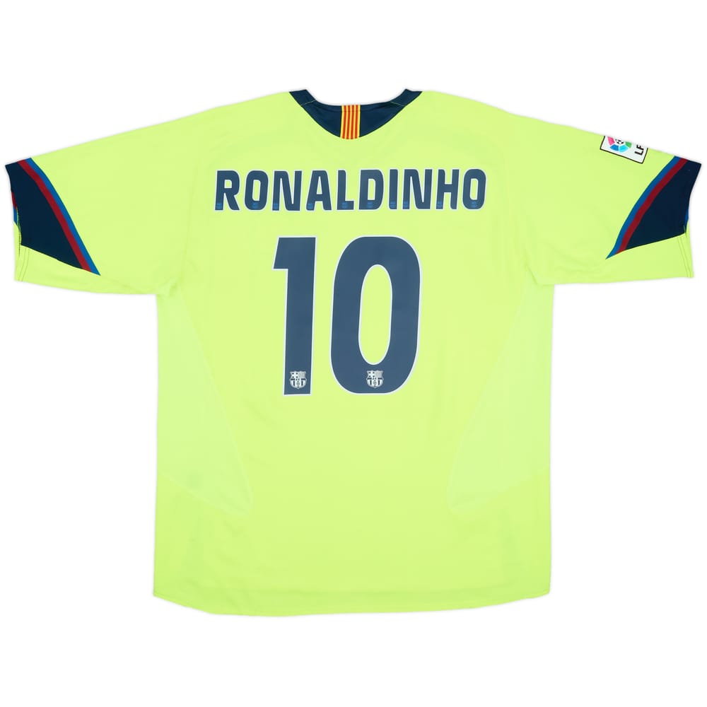 2005-06 Barcelona Away Shirt Ronaldinho #10 - 7/10 - (XL)