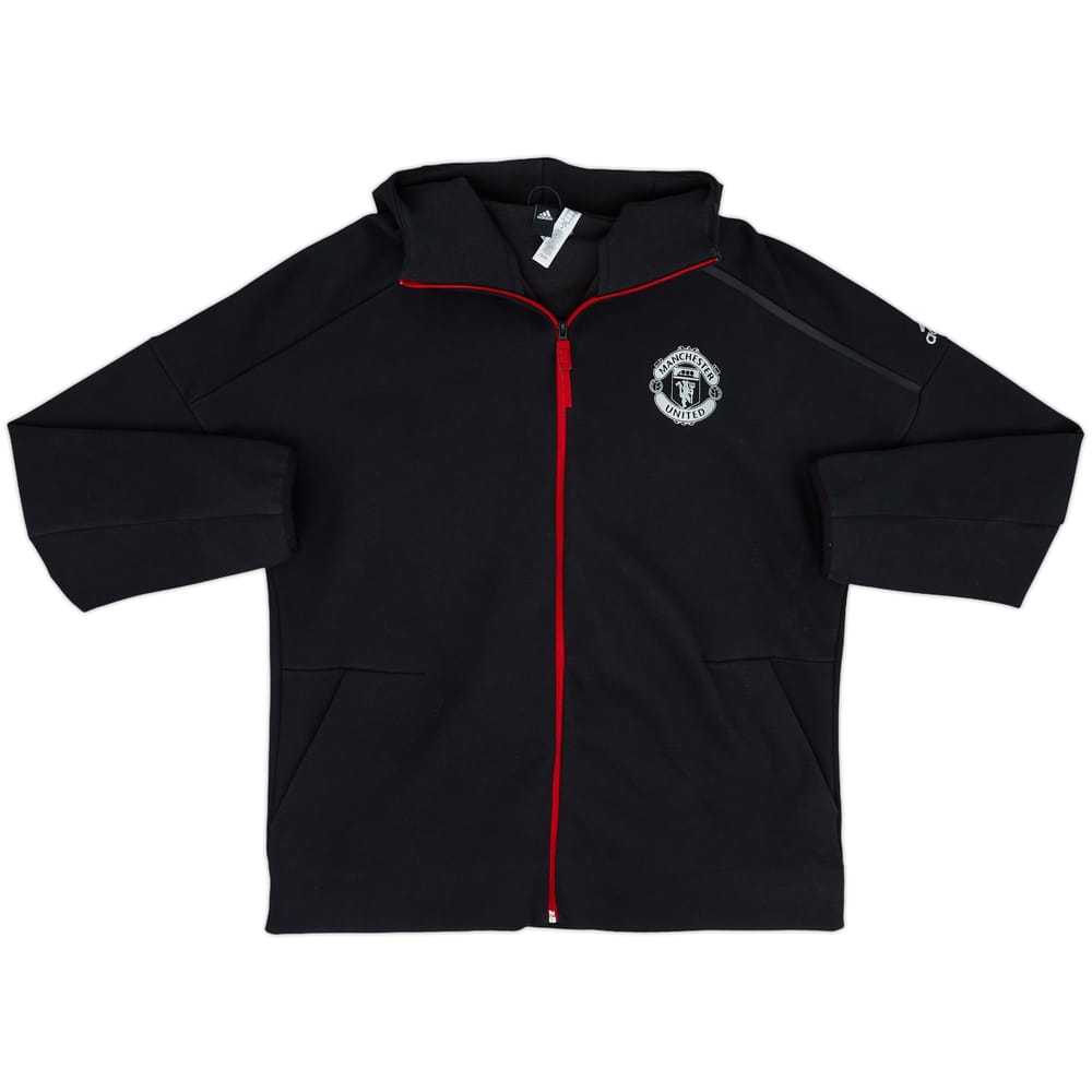 2016-17 Manchester United adidas Hooded Track Jacket - 8/10 - (XL)