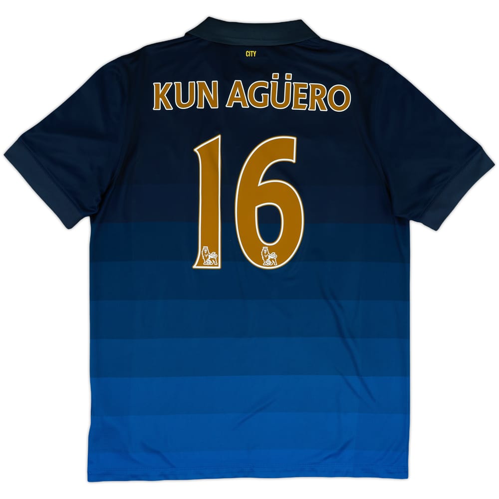 2014-15 Manchester City Away Shirt Kun Aguero #16 - 6/10 - (L)