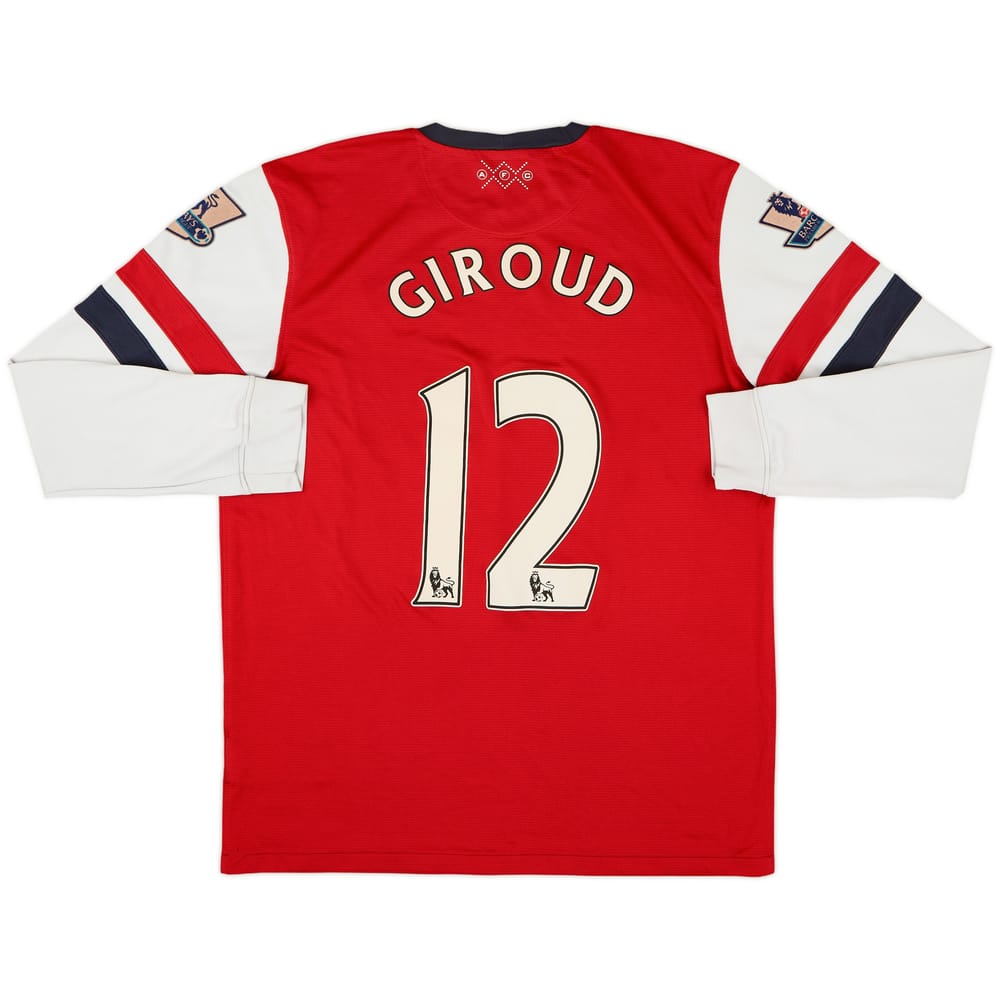 2012-14 Arsenal Home L/S Shirt Giroud #12 - 5/10 - (M)