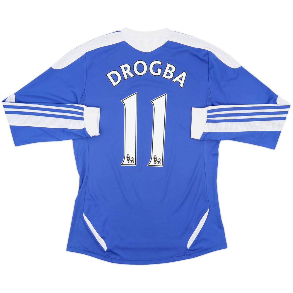 2011-12 Chelsea Home L/S Shirt Drogba #11 - 9/10 - (S)