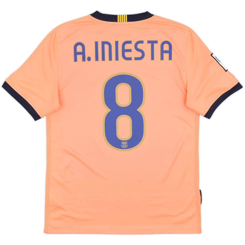 2009-10 Barcelona Away Shirt A.Iniesta #8 - 8/10 - (S)