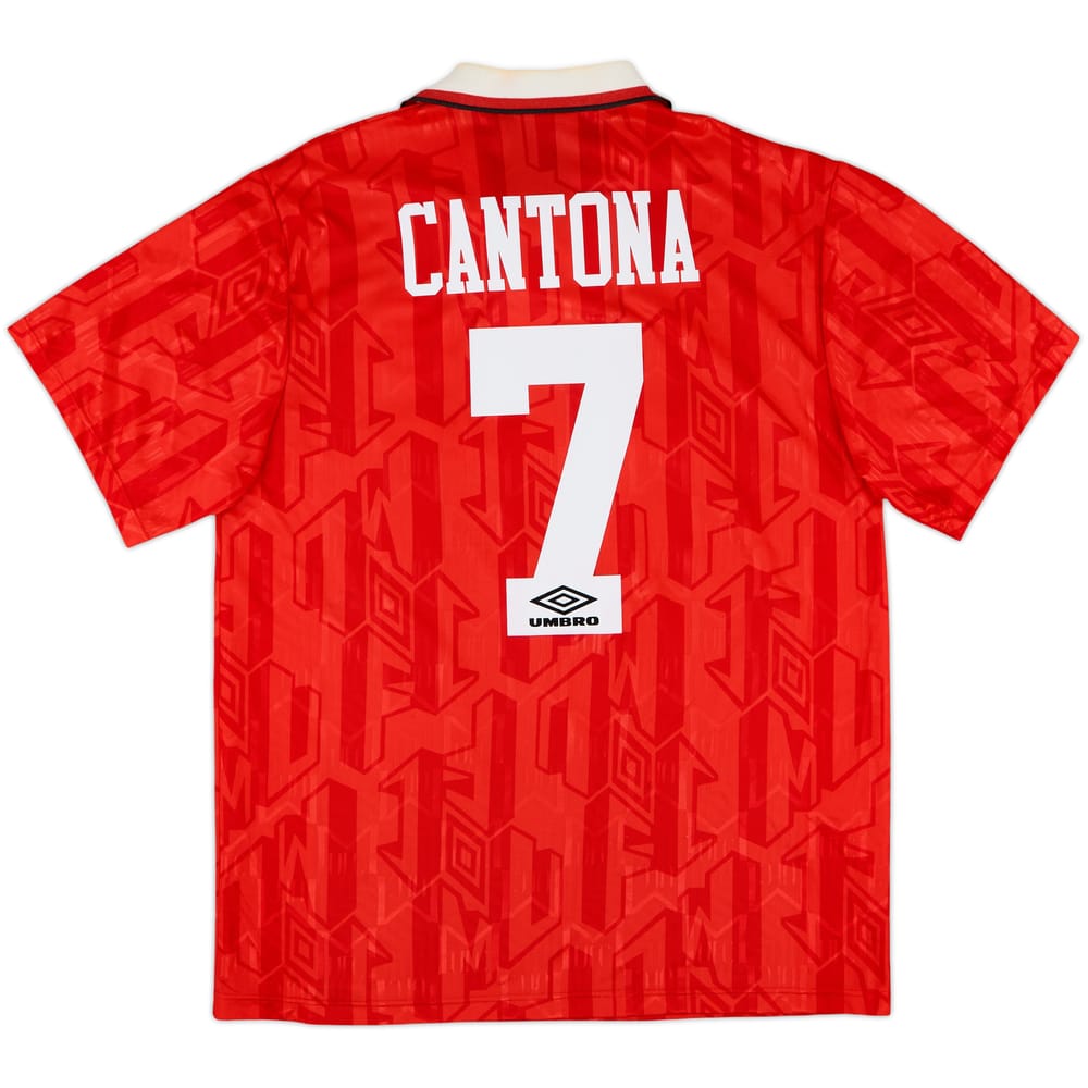 1992-94 Manchester United Home Shirt Cantona #7 - 9/10 - (L)