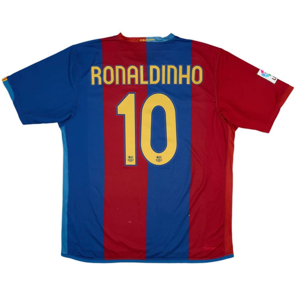 2006-07 Barcelona Home Shirt Ronaldinho #10 - 5/10 - (L)