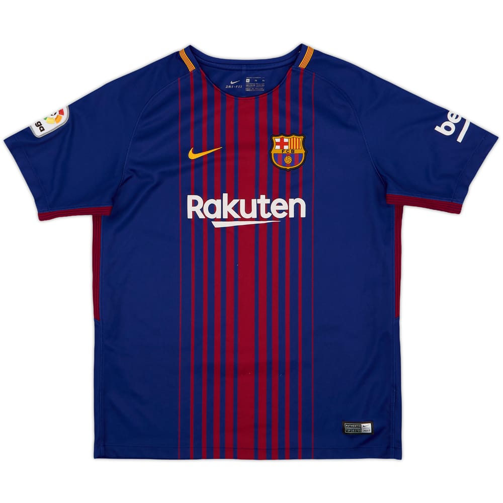 2017-18 Barcelona Home Shirt - 8/10 - (XL.Boys)