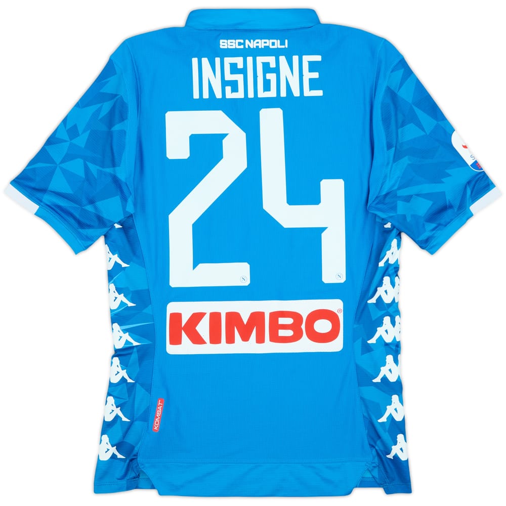 2018-19 Napoli Authentic Home Shirt Insigne #24 - 8/10 - (M)