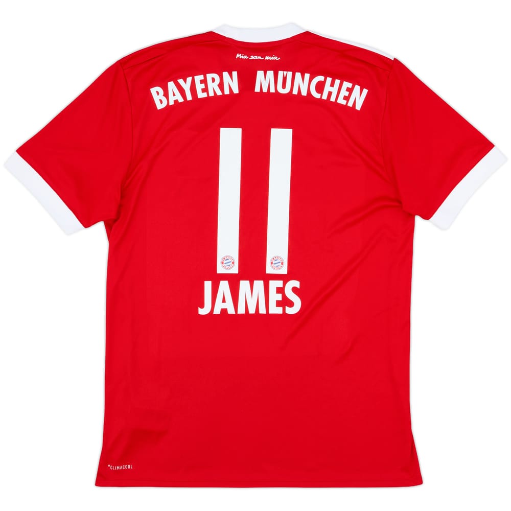 2017-18 Bayern Munich Home Shirt James #11 - 7/10 - (S)