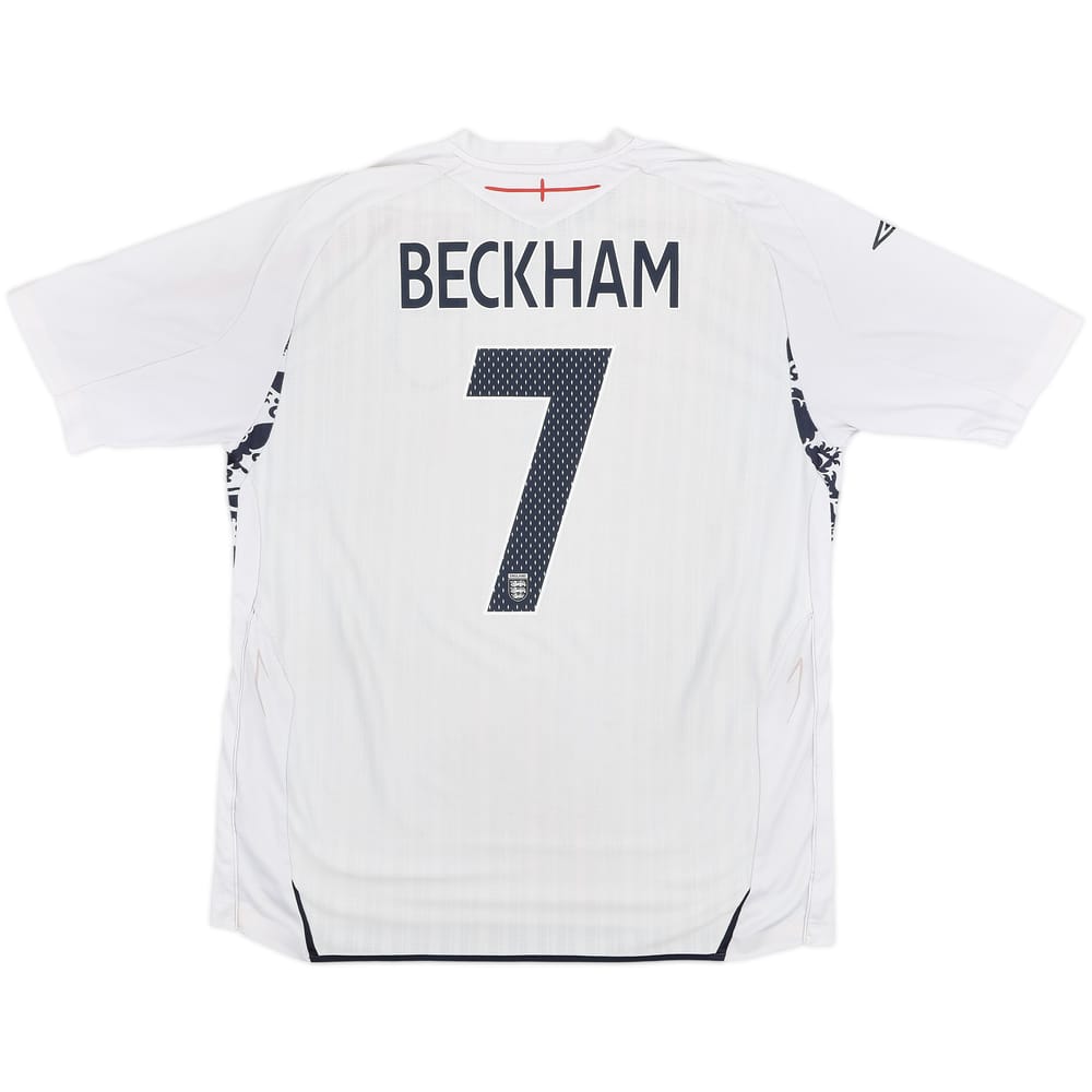 2007-09 England Home Shirt Beckham #7 - 7/10 - (XXL)