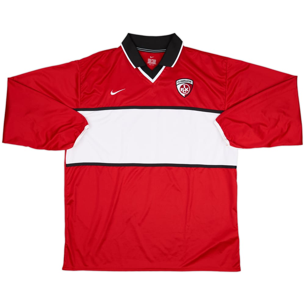 2001-02 Kaiserslautern Player Issue Home L/S Shirt - 9/10 - (XL)