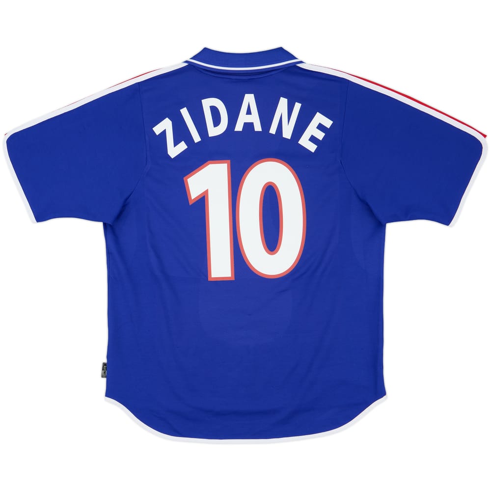 2000-02 France Home Shirt Zidane #10 - 8/10 - (L)