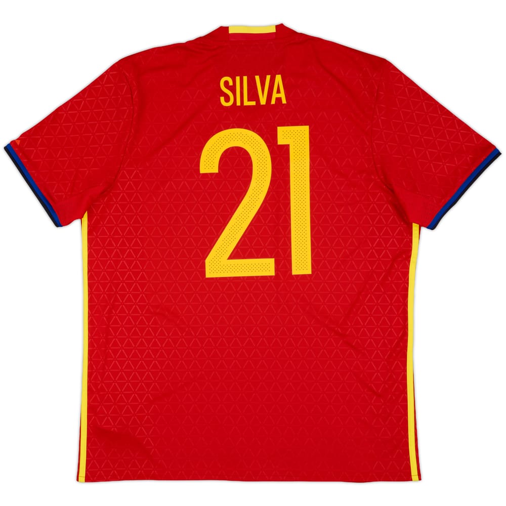 2016-17 Spain Home Shirt Silva #21 - 10/10 - (XL)
