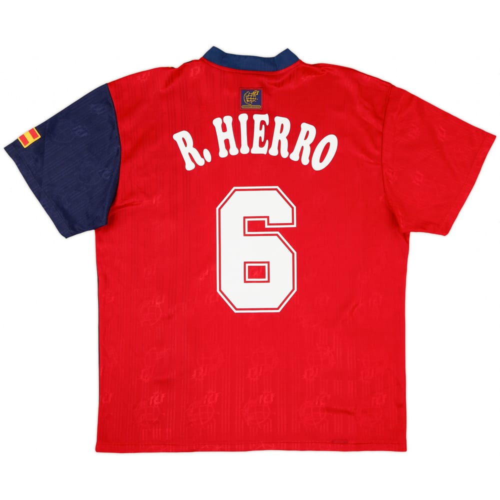 1996-98 Spain Home Shirt R.Hierro #6 - 9/10 - (L)