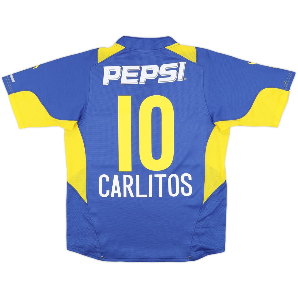 2004-05 Boca Juniors Home Shirt Carlitos #10 - 9/10 - (L)