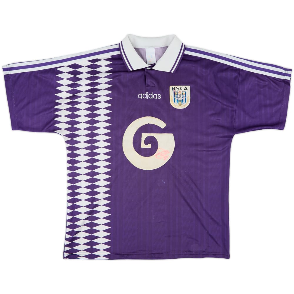 1994-96 Anderlecht Signed Away Shirt - 5/10 - (M)