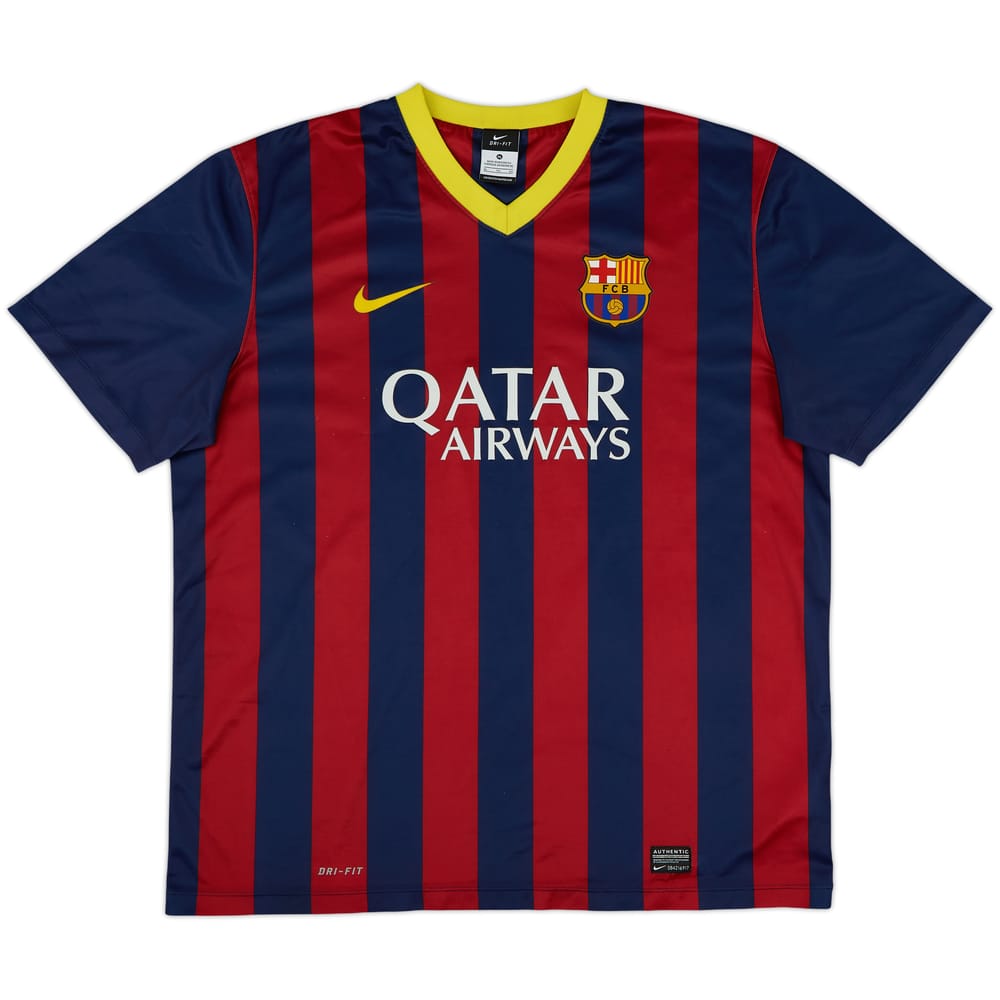 2013-14 Barcelona Basic Home Shirt - 8/10 - (XL)