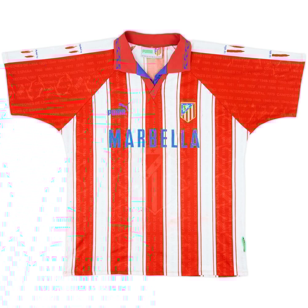 1995-96 Atletico Madrid Home Shirt - 5/10 - (L)