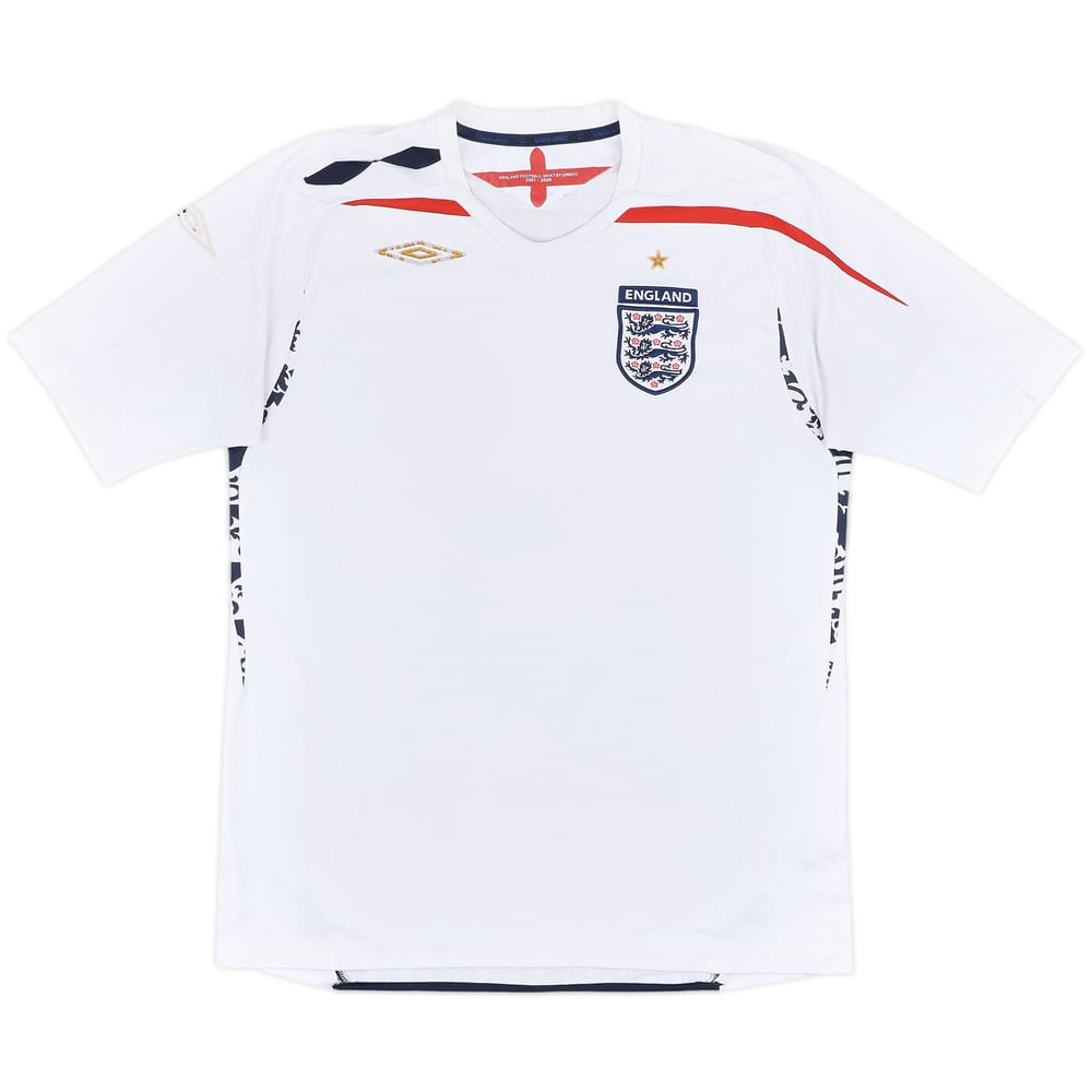 2007-09 England Home Shirt - 4/10 - (L)