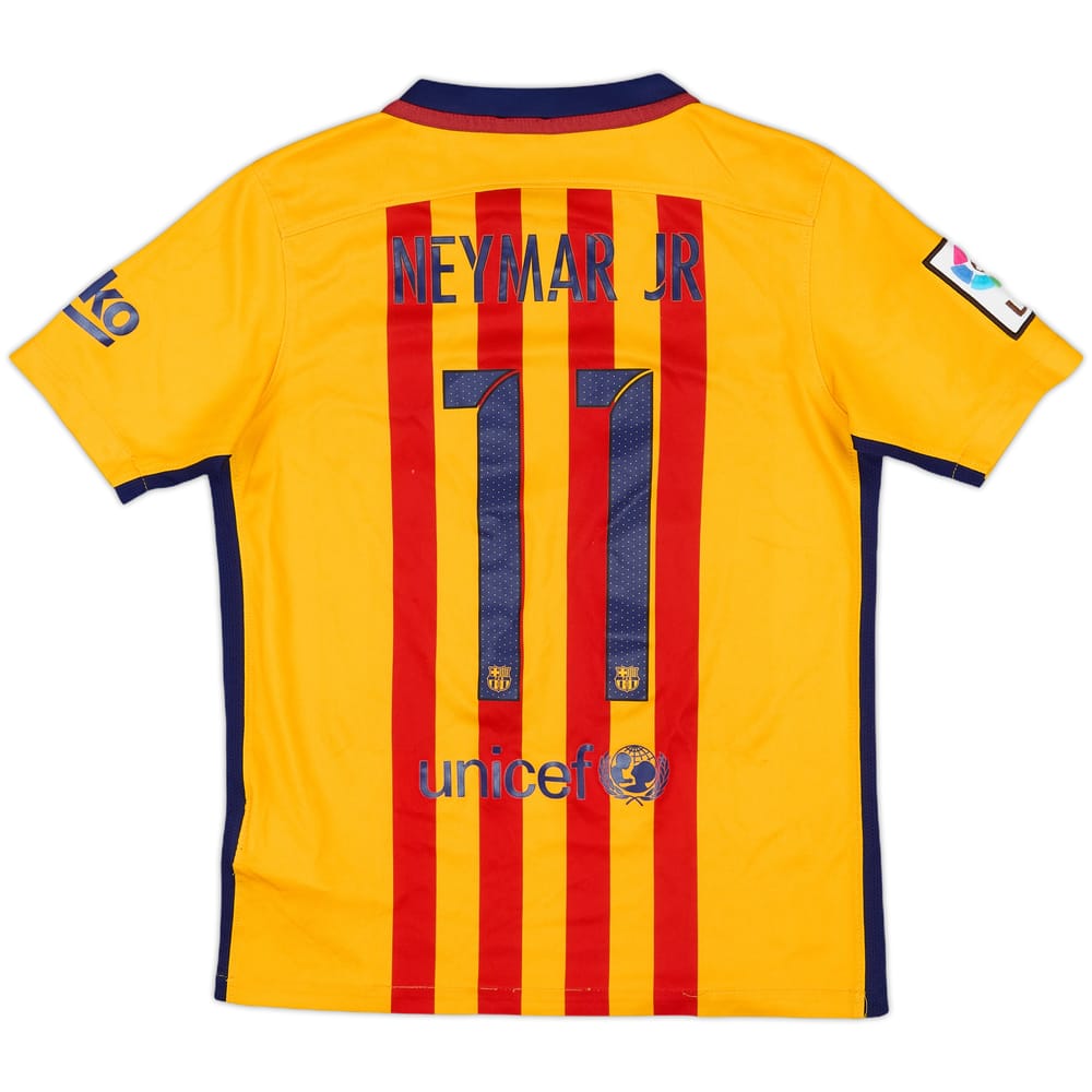 2015-16 Barcelona Away Shirt Neymar Jr #11 - 5/10 - (M.Boys)