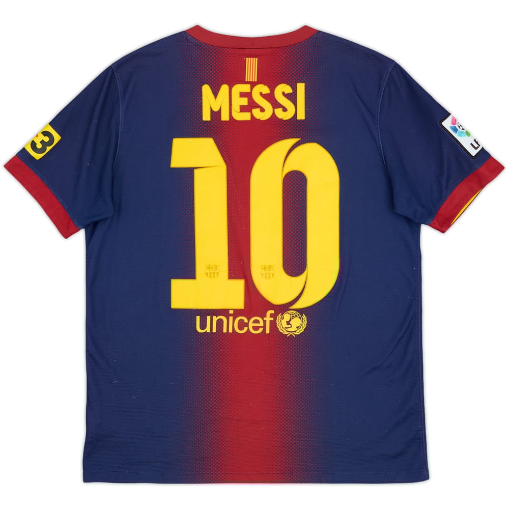 2012-13 Barcelona Home Shirt Messi #10 - 7/10 - (XL.Boys)