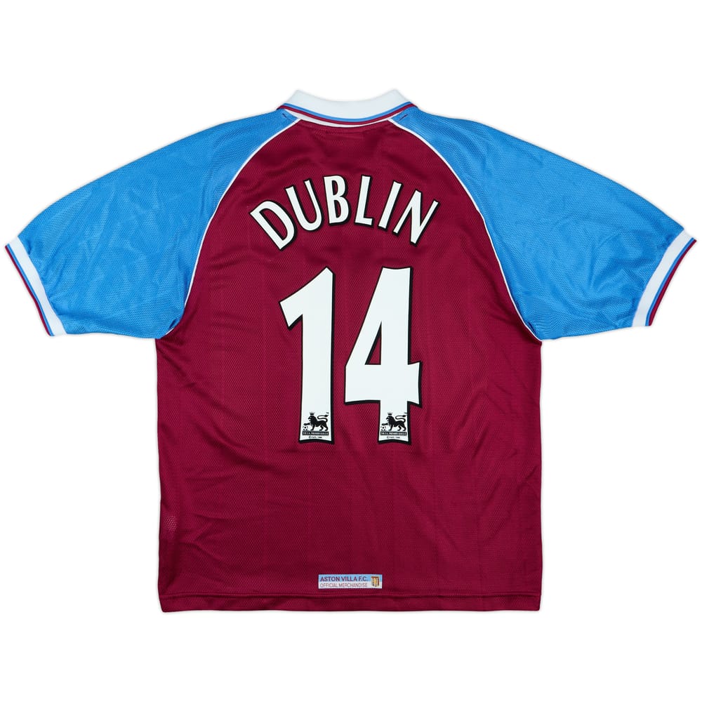 1998-99 Aston Villa Home Shirt Dublin #14 - 9/10 - (M)