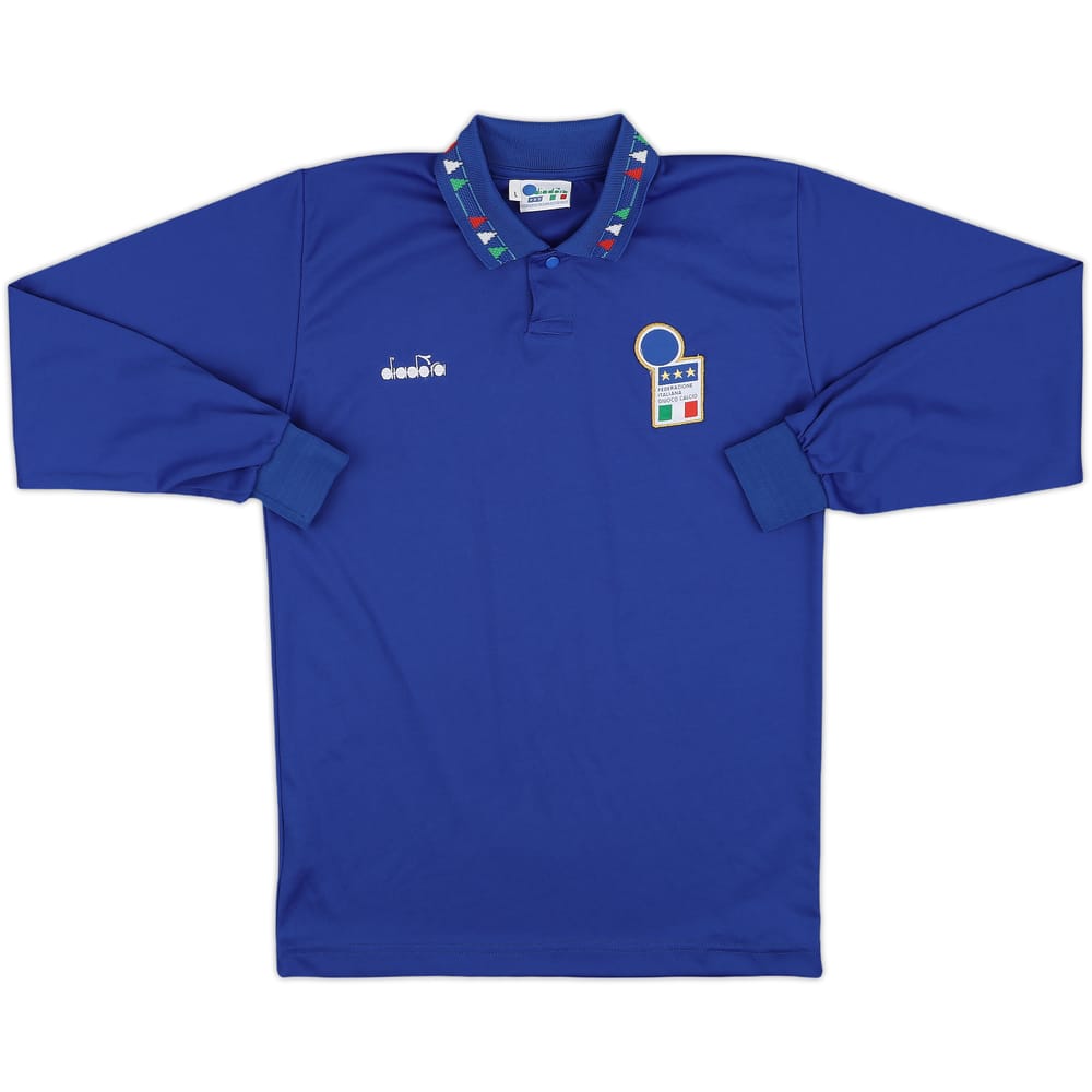1994 Italy Home L/S Shirt - 9/10 - (L.Boys)