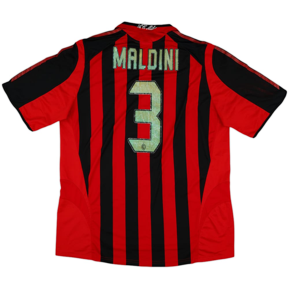 2005-06 AC Milan Home Shirt Maldini #3 - 5/10 - (XL)