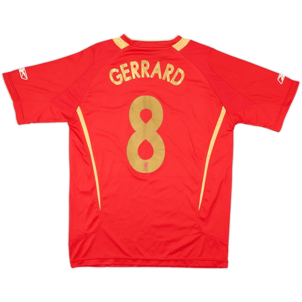 2005-06 Liverpool CL Home Shirt Gerrard #8 - 5/10 - (M)