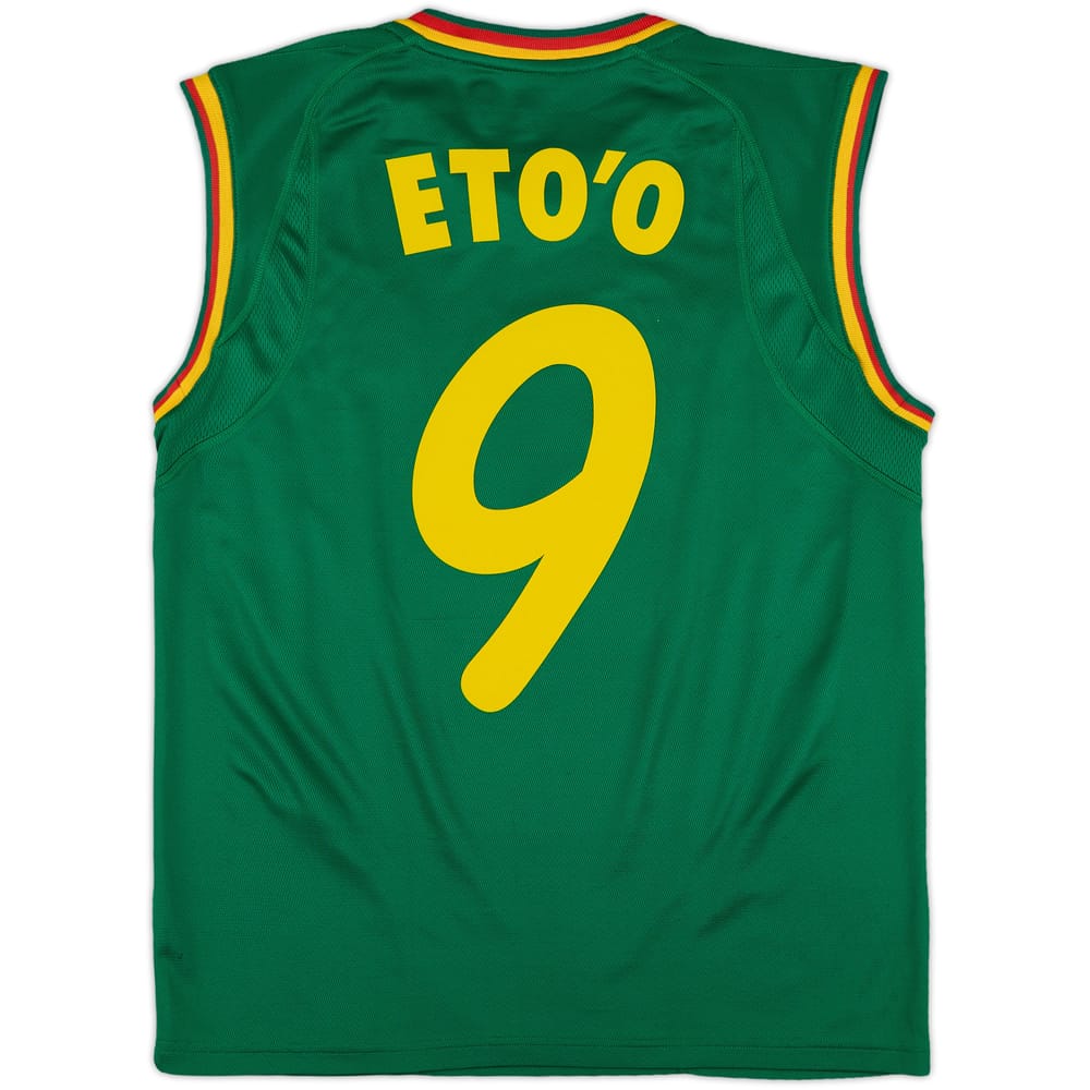 2002 Cameroon Home Vest Shirt Eto'o #9 - 8/10 - (S)
