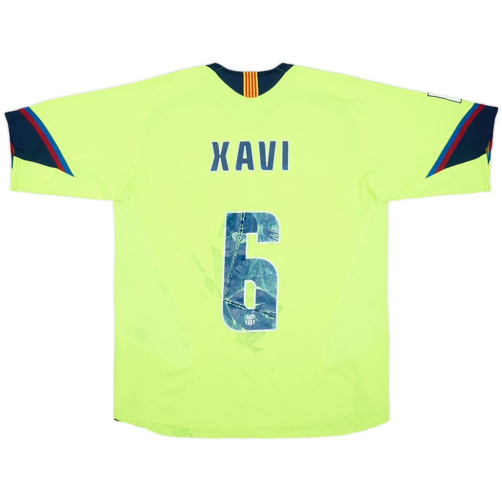 2005-06 Barcelona Away Shirt Xavi #6 - 5/10 - (L)