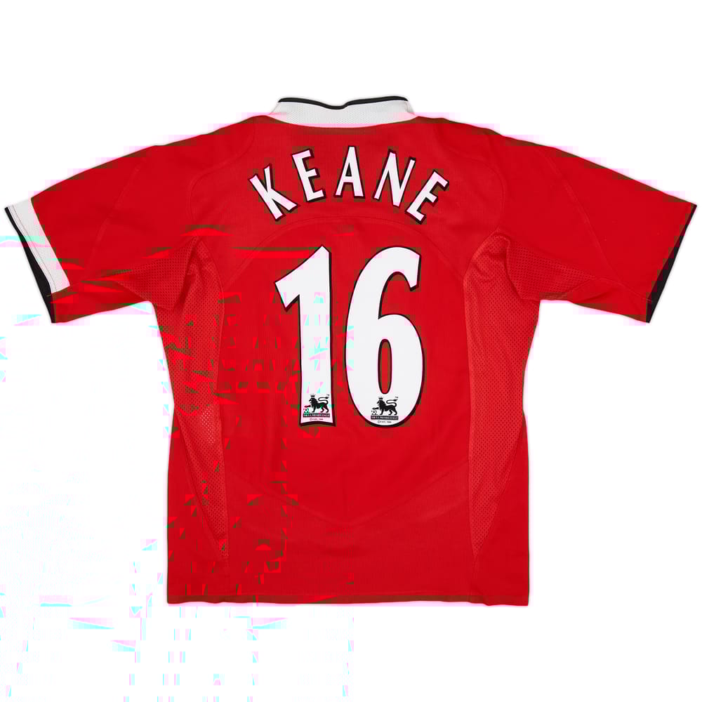 2004-06 Manchester United Home Shirt Keane #16 - 7/10 - (M)