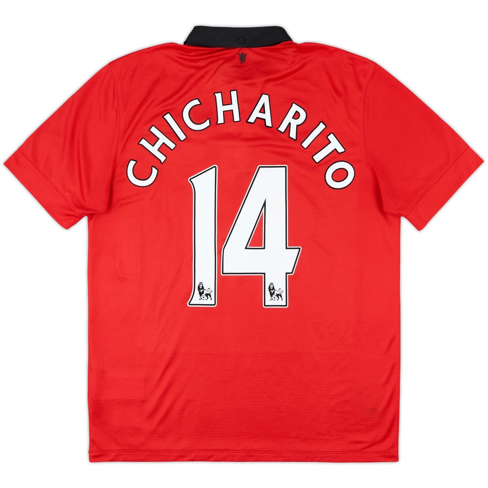2013-14 Manchester United Home Shirt Chicharito #14 - 7/10 - (L)