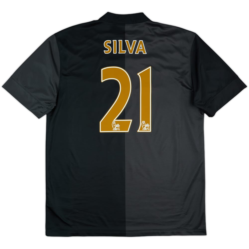 2013-14 Manchester City Away Shirt Silva #21 - 8/10 - (L)