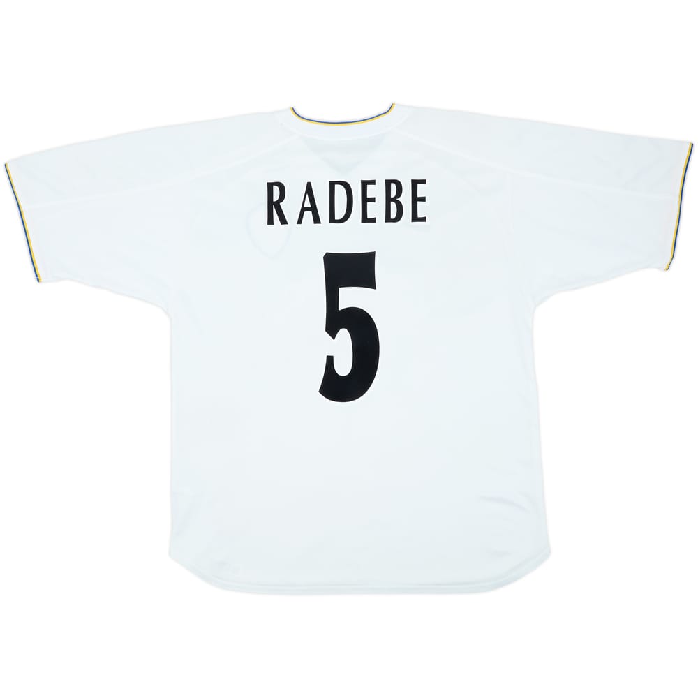 2000-02 Leeds United Home Shirt Radebe #5 - 8/10 - (L)