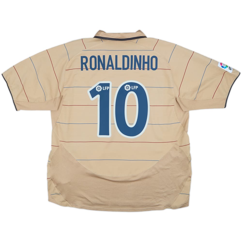 2003-05 Barcelona Away Shirt Ronaldinho #10 - 8/10 - (XL)