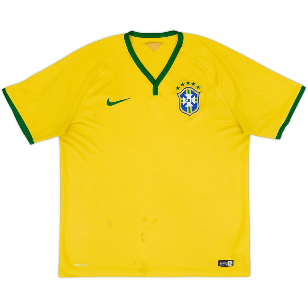 2014-15 Brazil Home Shirt - 4/10 - (XL)